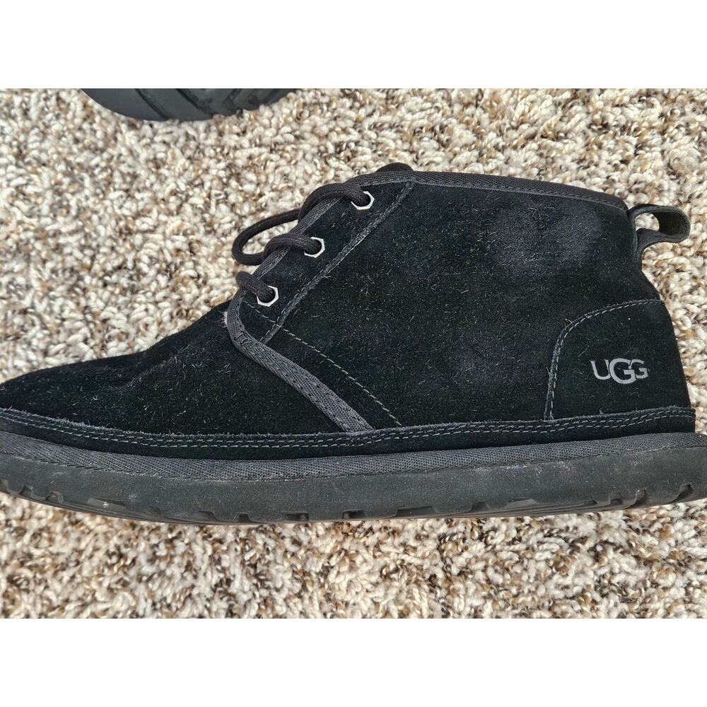 UGG Neumel Chukka Boots Men’s 10 Black Suede Shearling Lined 3236 - Picture 16 of 16